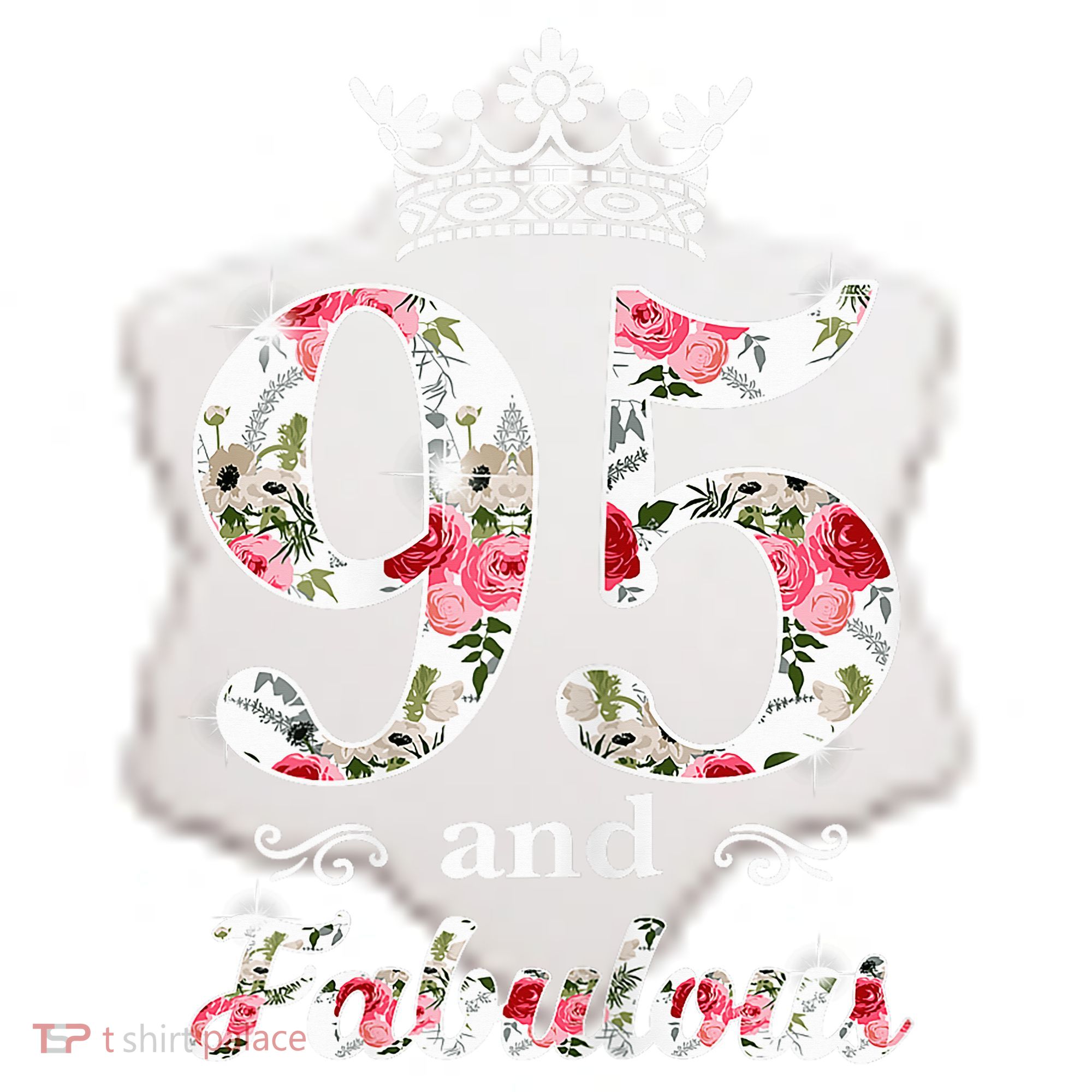 95 And Fabulous Queen 95th Birthday Present Ceramic Ornament