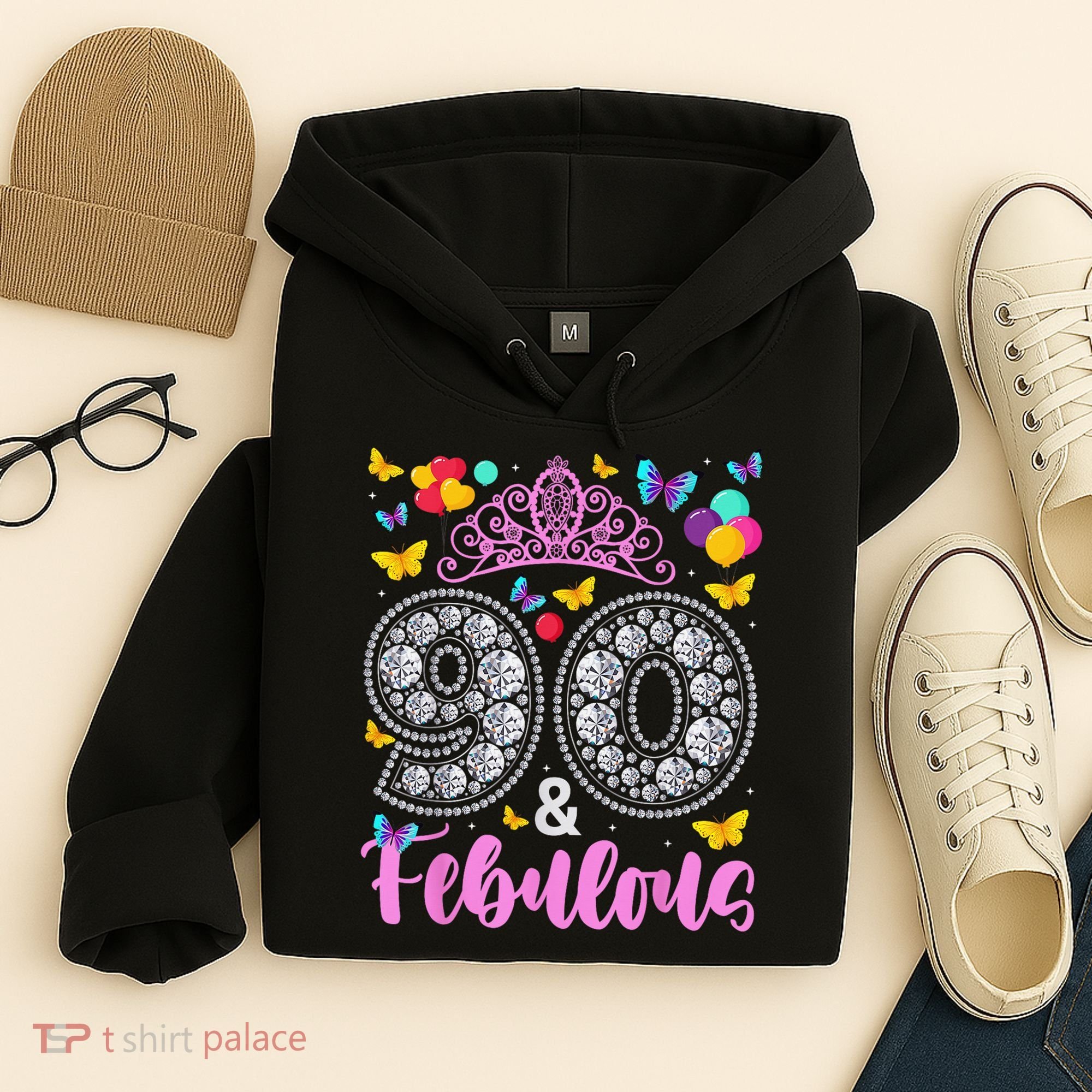 90 And Fabulous 90 Years Old 90th Birthday Hoodie