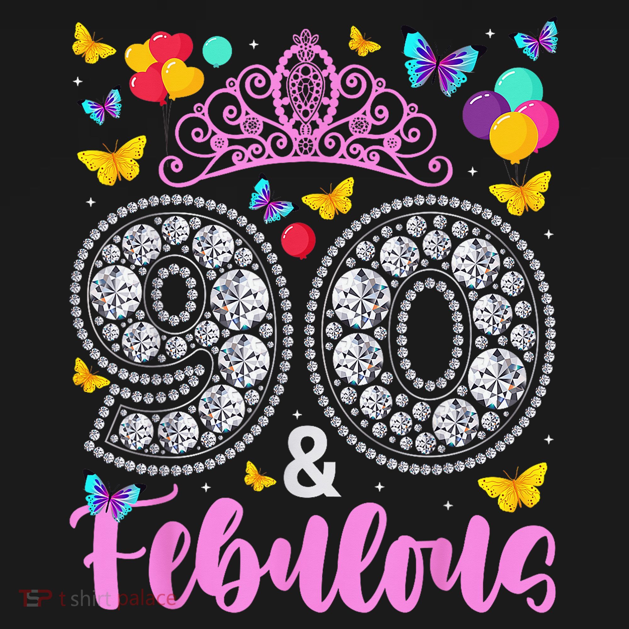 90 And Fabulous 90 Years Old 90th Birthday Hoodie