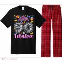 90 And Fabulous 90 Years Old 90th Birthday Pajama Set thumb 0