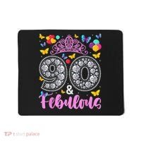 90 And Fabulous 90 Years Old 90th Birthday Mousepad thumb 0