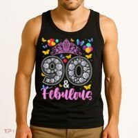 90 And Fabulous 90 Years Old 90th Birthday Tank Top thumb 3