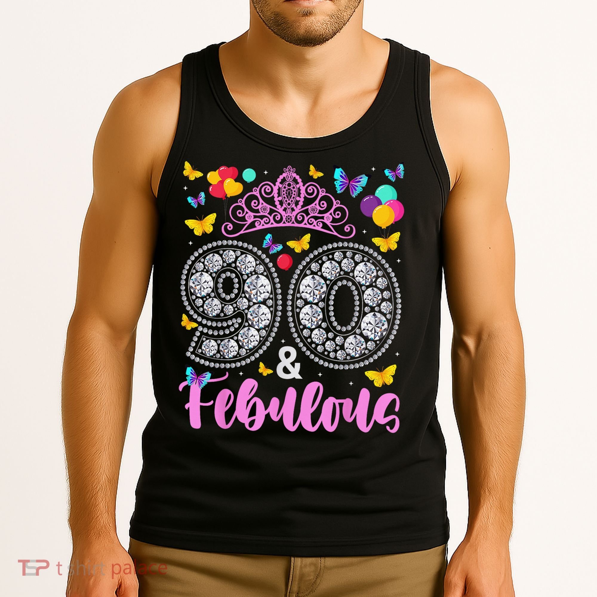 90 And Fabulous 90 Years Old 90th Birthday Tank Top
