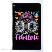 90 And Fabulous 90 Years Old 90th Birthday Golf Towel thumb 0