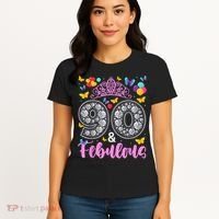 90 And Fabulous 90 Years Old 90th Birthday Women's T-Shirt thumb 4