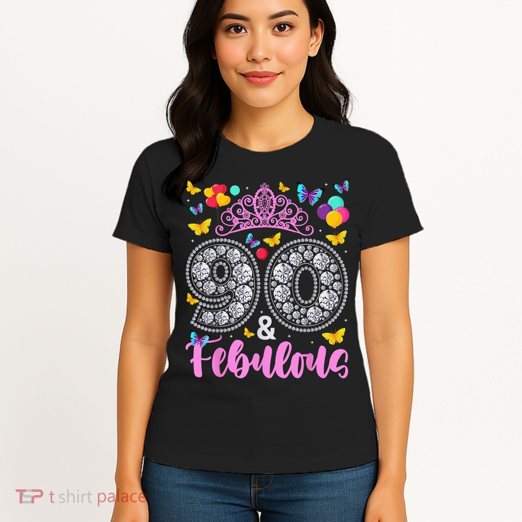 90 And Fabulous 90 Years Old 90th Birthday Women's T-Shirt