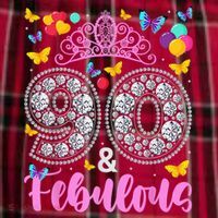 90 And Fabulous 90 Years Old 90th Birthday Women's Flannel Plaid Pajama Pants thumb 2