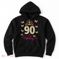 90 And Fabulous 90 Years Old 90th Birthday Hoodie thumb 0