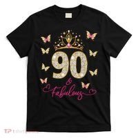 90 And Fabulous 90 Years Old 90th Birthday T-Shirt thumb 0
