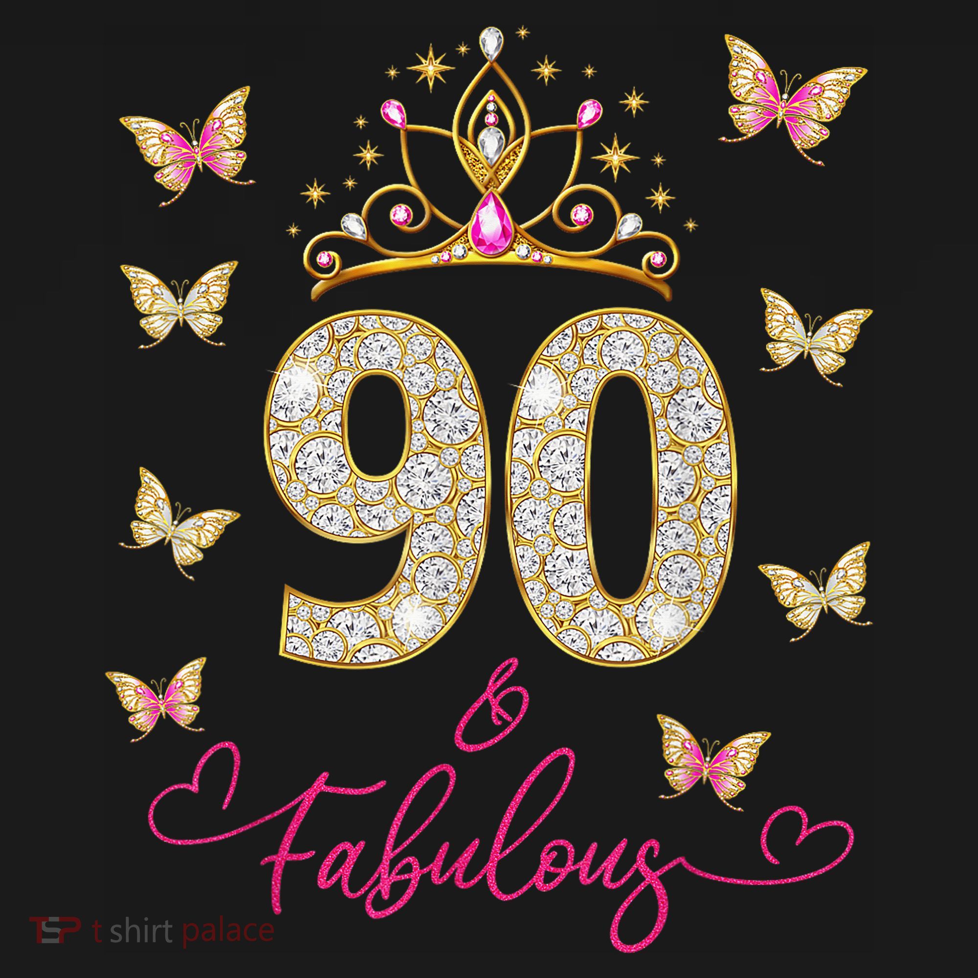 90 And Fabulous 90 Years Old 90th Birthday Coaster