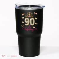 90 And Fabulous 90 Years Old 90th Birthday Tumbler thumb 0
