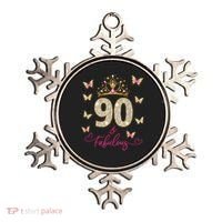 90 And Fabulous 90 Years Old 90th Birthday Ornament thumb 0
