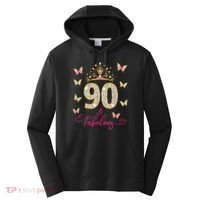 90 And Fabulous 90 Years Old 90th Birthday Performance Fleece Hoodie thumb 0