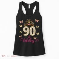 90 And Fabulous 90 Years Old 90th Birthday Women's Tank Top thumb 0