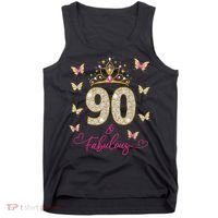 90 And Fabulous 90 Years Old 90th Birthday Tank Top thumb 0