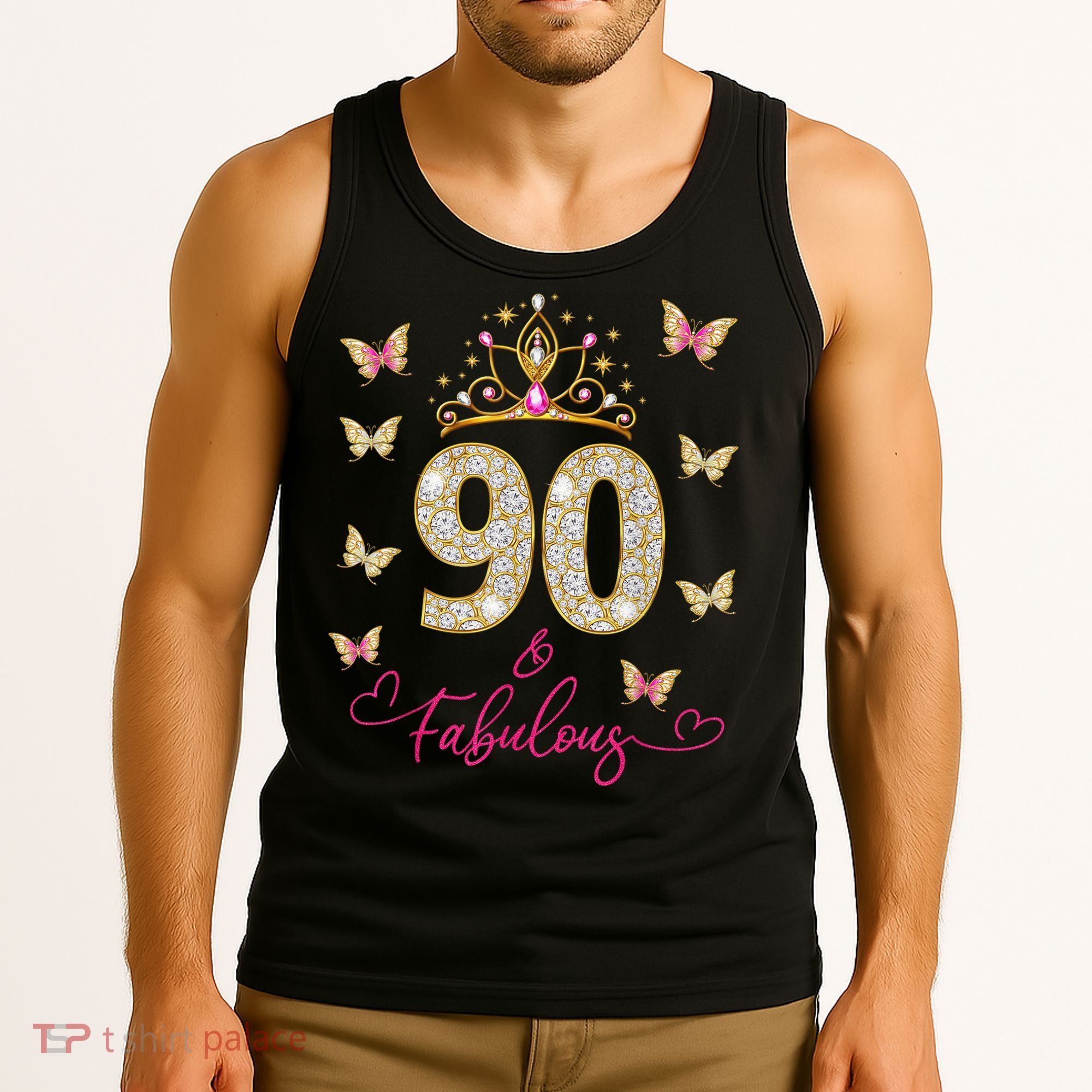 90 And Fabulous 90 Years Old 90th Birthday Tank Top
