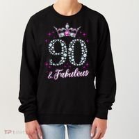 90 And Fabulous 1929 90Th Birthday Women's Sweatshirt thumb 0
