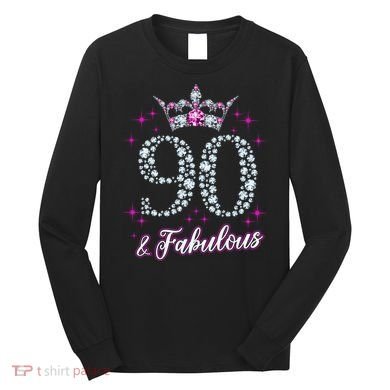 90 And Fabulous 1929 90Th Birthday Long Sleeve Shirt