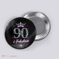 90 And Fabulous 1929 90Th Birthday Button thumb 0