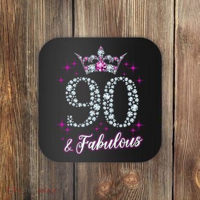 90 And Fabulous 1929 90Th Birthday Coaster
