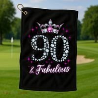 90 And Fabulous 1929 90Th Birthday Golf Towel thumb 1