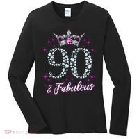 90 And Fabulous 1929 90Th Birthday Women's Long Sleeve Shirt thumb 0