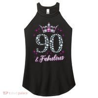 90 And Fabulous 1929 90Th Birthday Women's Perfect Tri Rocker Tank thumb 0