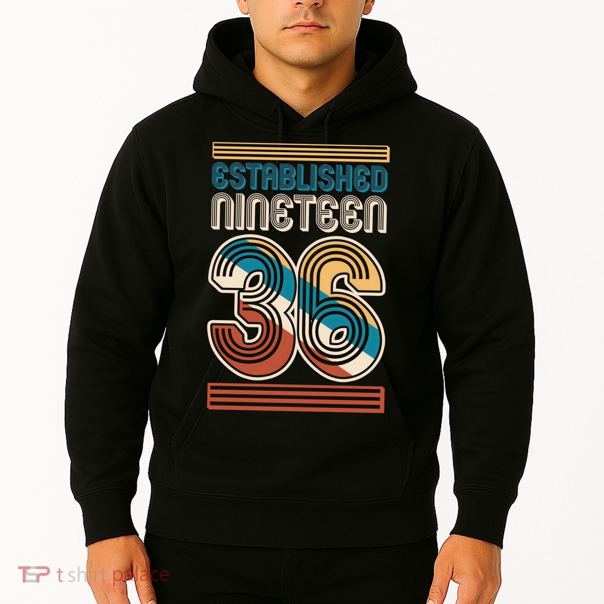 90th Birthday 1936 Established Nineteen 36 Hoodie