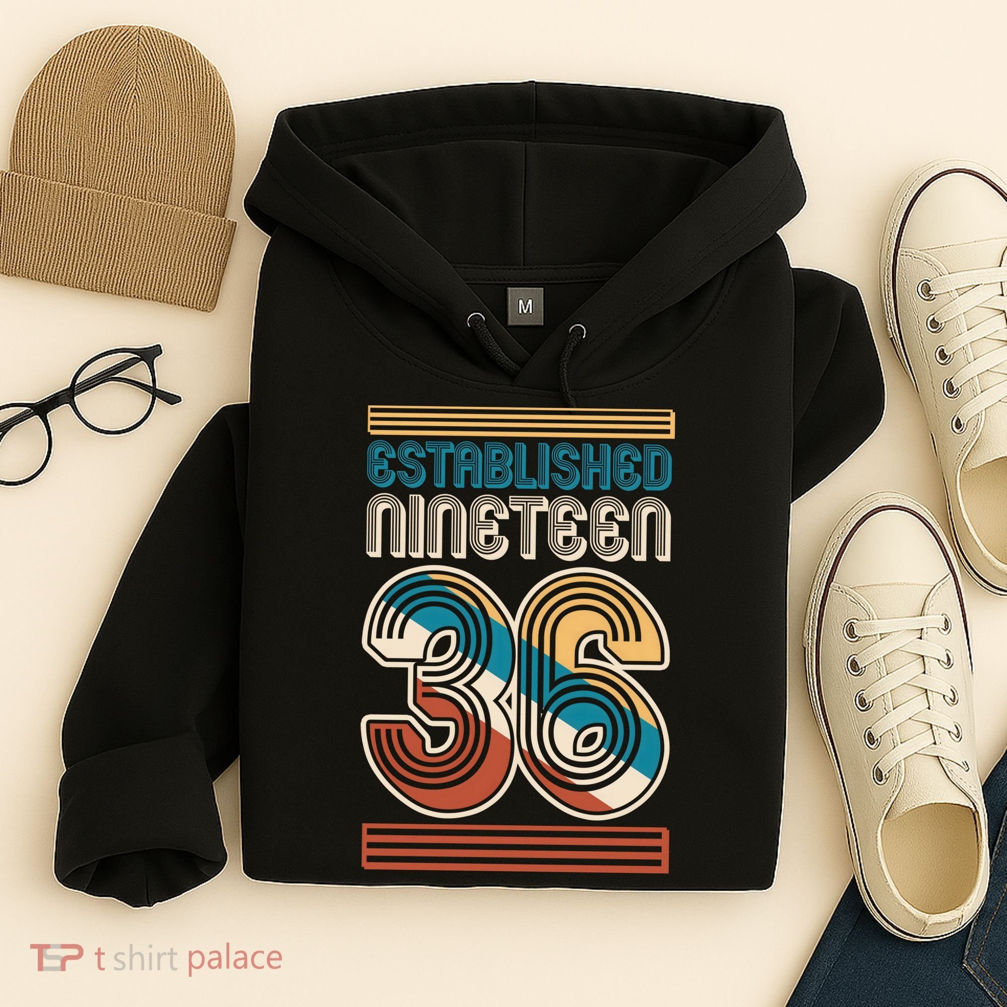 90th Birthday 1936 Established Nineteen 36 Hoodie