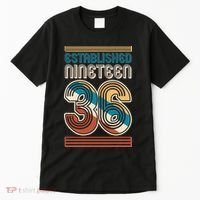 90th Birthday 1936 Established Nineteen 36 Tall T-Shirt thumb 0