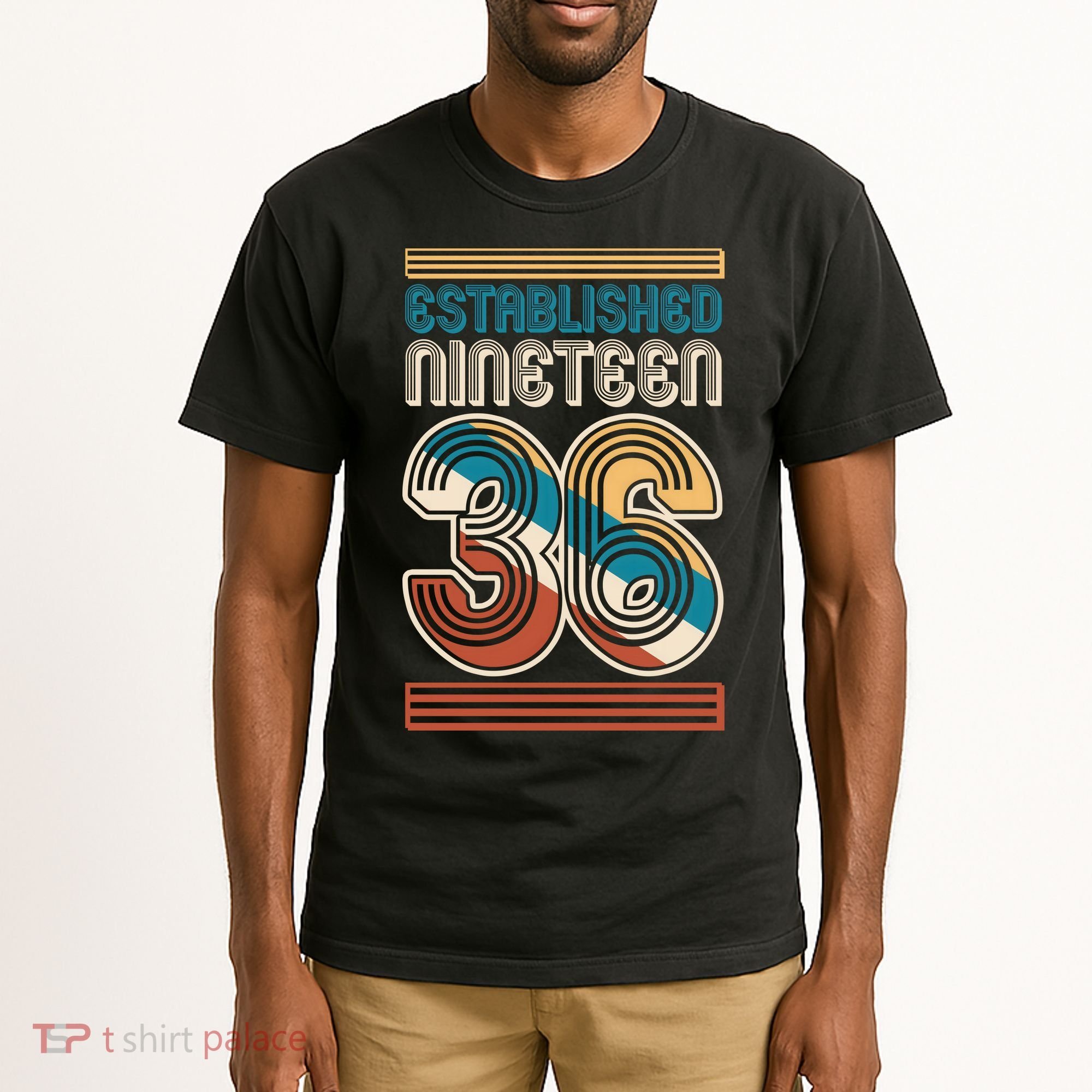 90th Birthday 1936 Established Nineteen 36 Tall T-Shirt