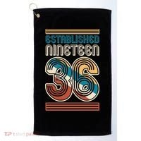 90th Birthday 1936 Established Nineteen 36 Golf Towel thumb 0