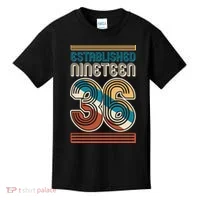 90th Birthday 1936 Established Nineteen 36 Kids T-Shirt thumb 0