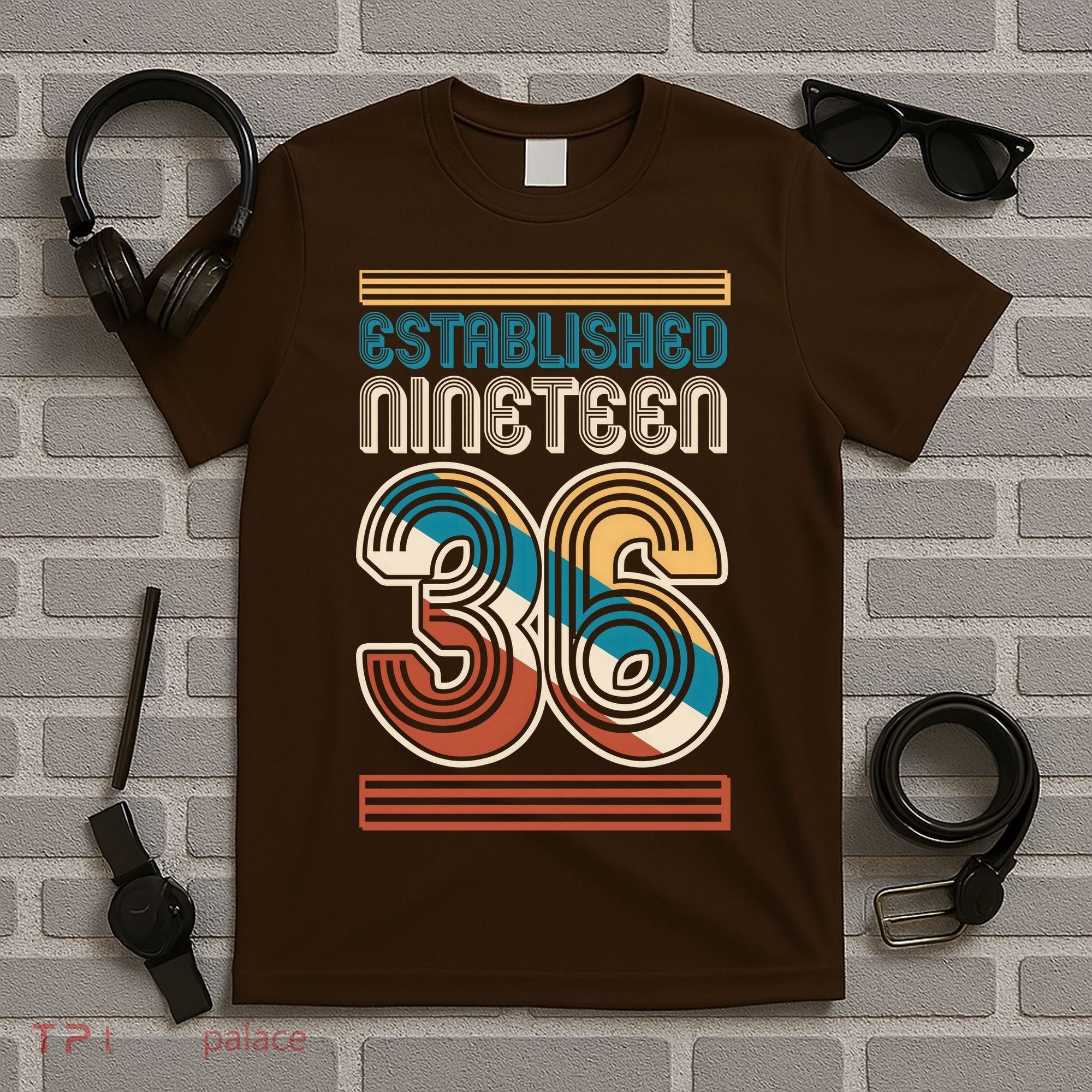 90th Birthday 1936 Established Nineteen 36 T-Shirt