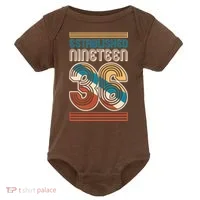 90th Birthday 1936 Established Nineteen 36 Baby Bodysuit thumb 0