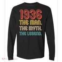 90th Birthday 1936 The Man Myth The Legend Comfort Colors Heavyweight Long Sleeve T-Shirt thumb 0