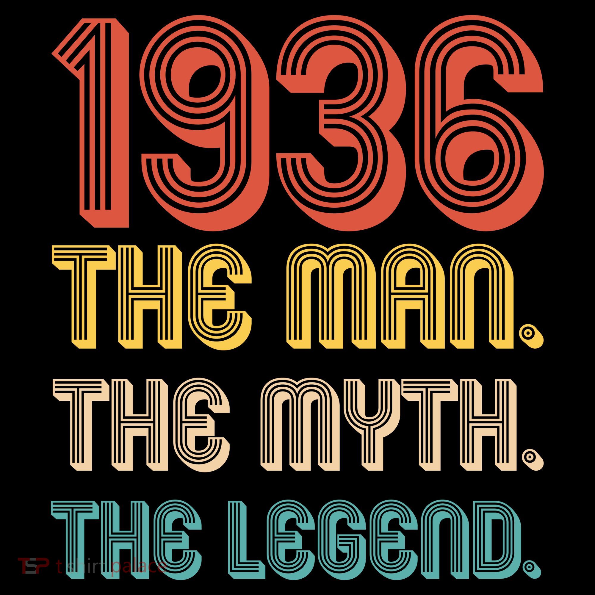 90th Birthday 1936 The Man Myth The Legend Women's Hoodie