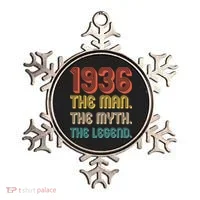 90th Birthday 1936 The Man Myth The Legend Ornament thumb 0