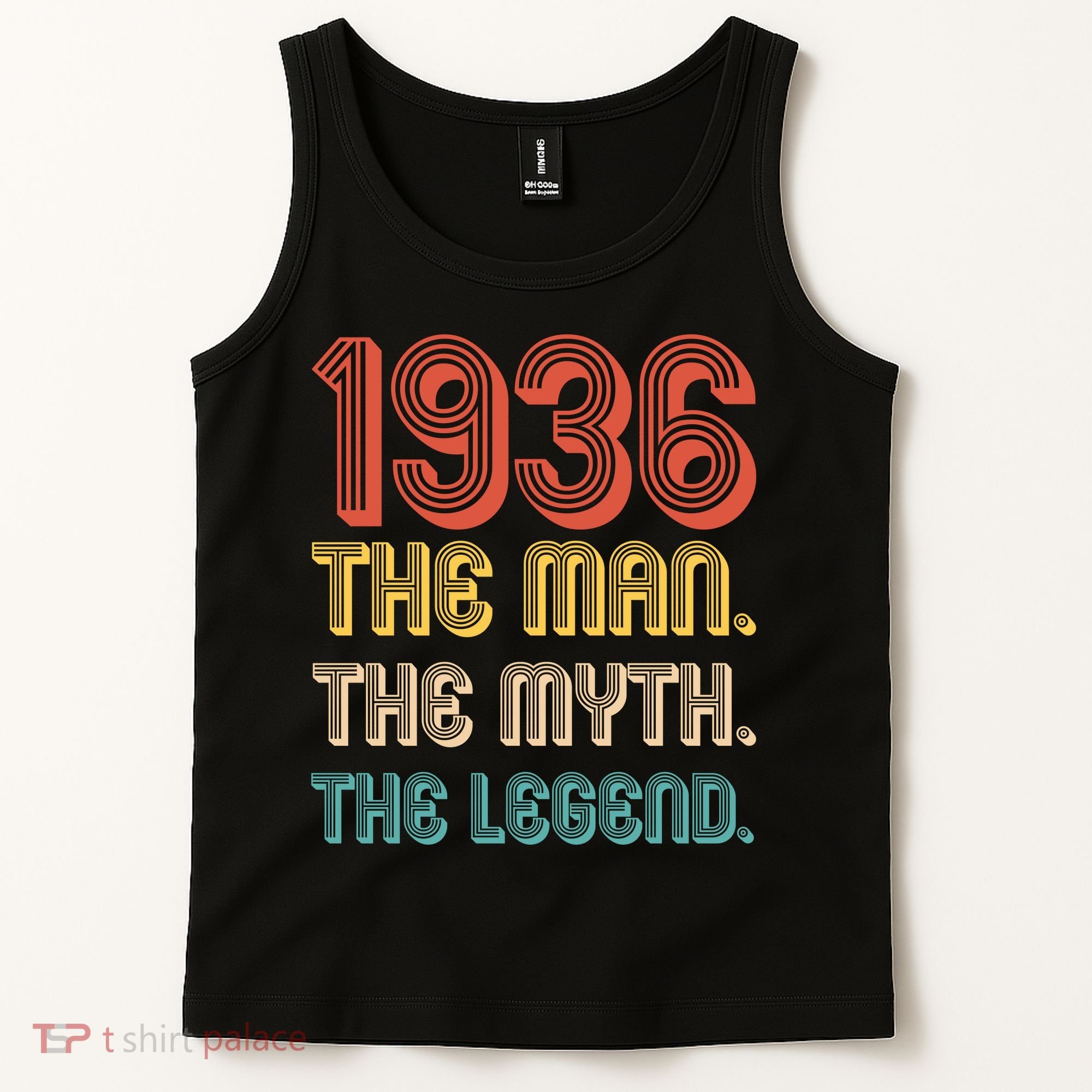 90th Birthday 1936 The Man Myth The Legend Tank Top