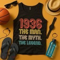 90th Birthday 1936 The Man Myth The Legend Tank Top thumb 4
