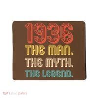 90th Birthday 1936 The Man Myth The Legend Mousepad thumb 0
