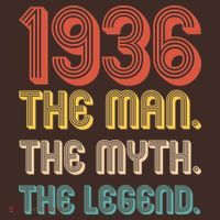 90th Birthday 1936 The Man Myth The Legend Mousepad thumb 1