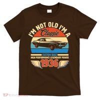 90 Birthday 1936 I'm Not Old I'm A Classic Custom Built Vintage Muscle Car T-Shirt thumb 0