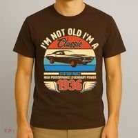 90 Birthday 1936 I'm Not Old I'm A Classic Custom Built Vintage Muscle Car T-Shirt thumb 3