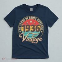 90th Birthday 90 Years Of Being Awesome 1936 Vintage  T-Shirt thumb 5