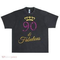 90th Birthday 90 Year Old Grandma Urban Oversized Heavyweight T-Shirt thumb 0