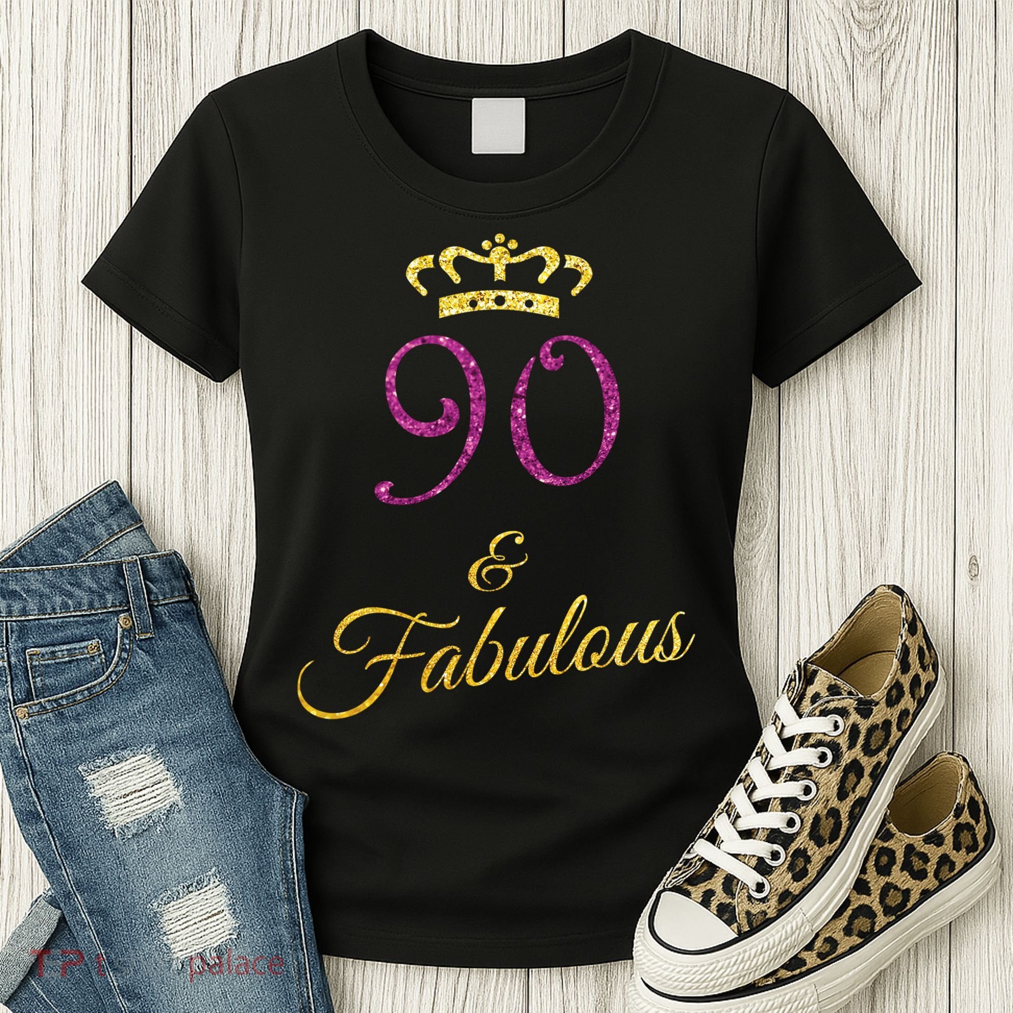 90th Birthday 90 Year Old Grandma Women's T-Shirt