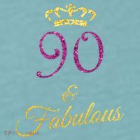 90th Birthday 90 Year Old Grandma Sueded Cloud Jersey T-Shirt thumb 2