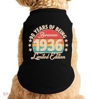 90th Birthday 90 Years Of Being Awesome 1936 Limited Edition Doggie Tank thumb 0