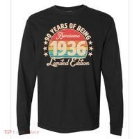 90th Birthday 90 Years Of Being Awesome 1936 Limited Edition Comfort Colors Heavyweight Long Sleeve T-Shirt thumb 0